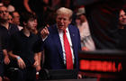 Former U.S. President Donald Trump attends UFC 302 at Prudential Center on June 01, 2024 in Newark, New Jersey. 