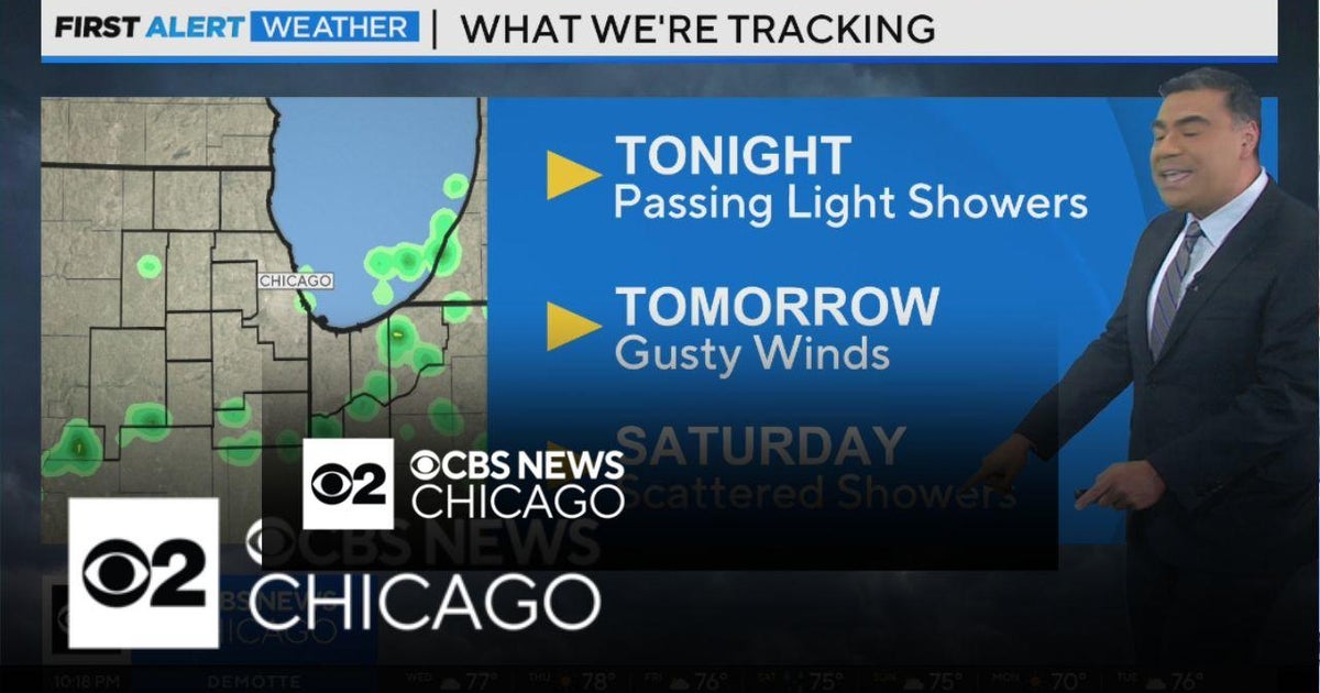 Passing light showers Wednesday night, gusty winds Thursday in Chicago ...