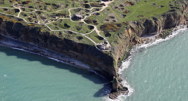 Pointe du Hoc is pictured on Tuesday, April 8, 2014, near Caen, Normandy, France. It was the highest point during WWII between Utah Beach and and Omaha Beach.  