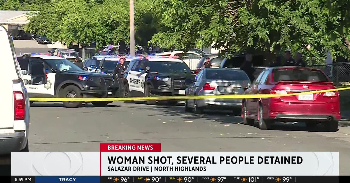Several detained after woman shot in North Highlands - CBS Sacramento