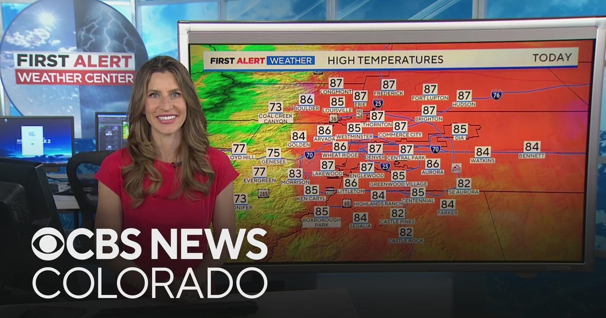 Warm temperatures Tuesday with isolated showers mainly south - CBS Colorado