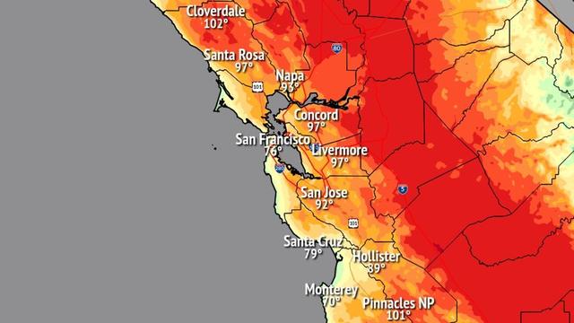 Bay Area hot temperatures 