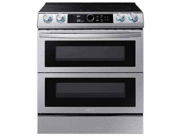 Samsung 6.3 cu. ft. Smart Slide-in Induction Range with Flex Duo, Smart Dial & Air Fry in Stainless Steel 