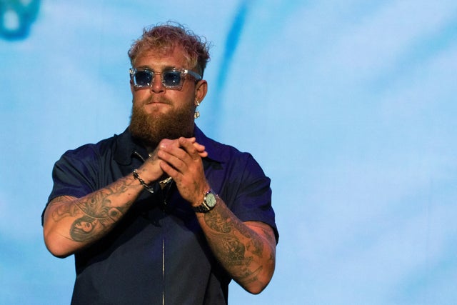 Boxers Mike Tyson and Jake Paul attend a news conference in New York 