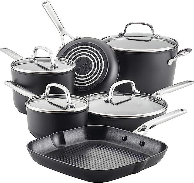 itchenAid Hard Anodized Induction Nonstick Cookware Pots and Pans Se