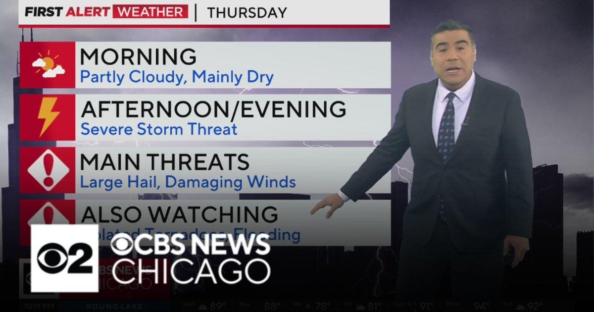 Afternoon, evening storm threat for Chicago on Thursday - CBS Chicago