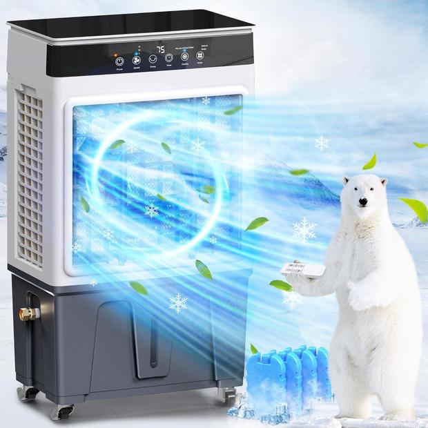 Numiko Evaporative Air Cooler, 3500 CFM 3-in-1 Swamp Cooler 