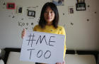 Sophia Huang Xueqin, a freelance journalist who wants to raise peopleé??s awareness on sexual harassment in China, poses with a #MeToo sign at her home. 08DEC17 SCMP/Thomas Yau 