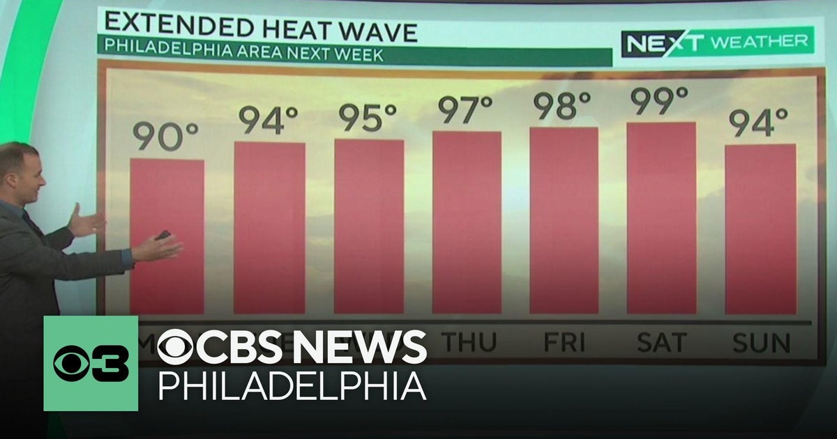 Prolong period of heat this week in Philadelphia region - CBS Philadelphia