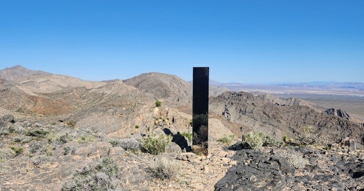 Mysterious Monolith Appears Near Gass Peak in Nevada Desert