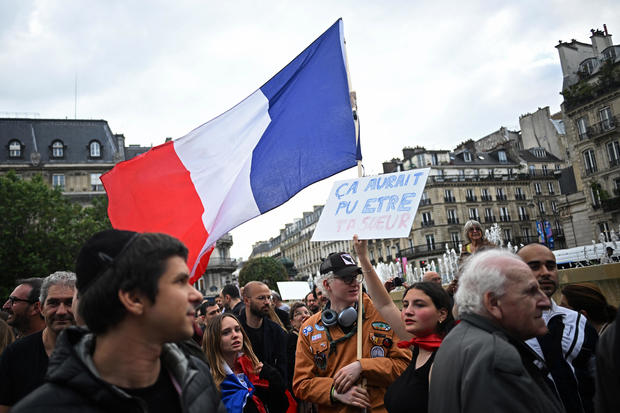 Protest against antisemitic violence in Paris 