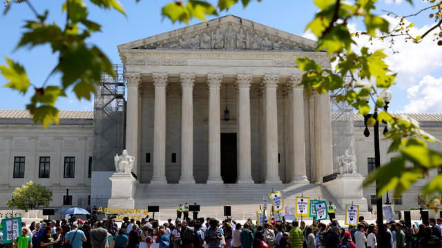Demonstrators outside the US Supreme Court in Washington, DC, US, on Wednesday, April 24, 2024. 