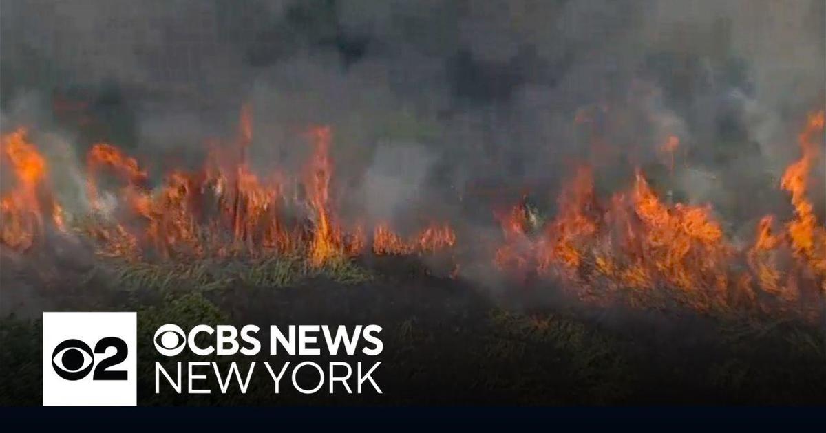 Brush fire in Secaucus snarls evening commute - CBS New York