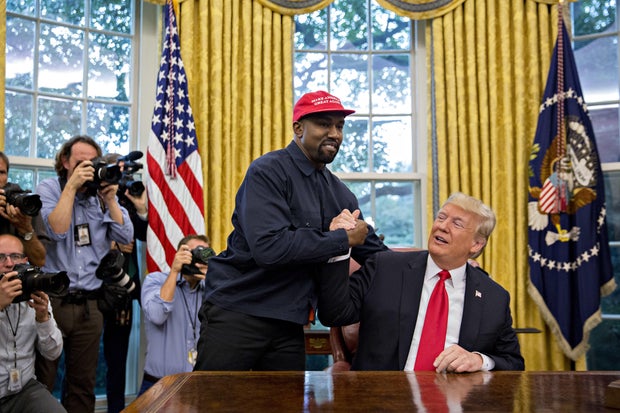 Kanye West Meets President Trump In The Oval Office Of The White House