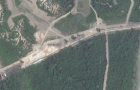Satellite image of North Korea near the DMZ 