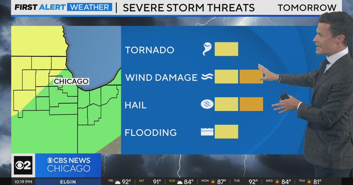 Severe storms a concern for Saturday night in Chicago - CBS Chicago