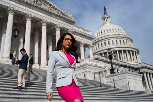 Rep. Lauren Boebert, a Republican from Colorado, departs following a vote at the US Capitol in Washington, DC, US, on Wednesday, March 13, 2024. 