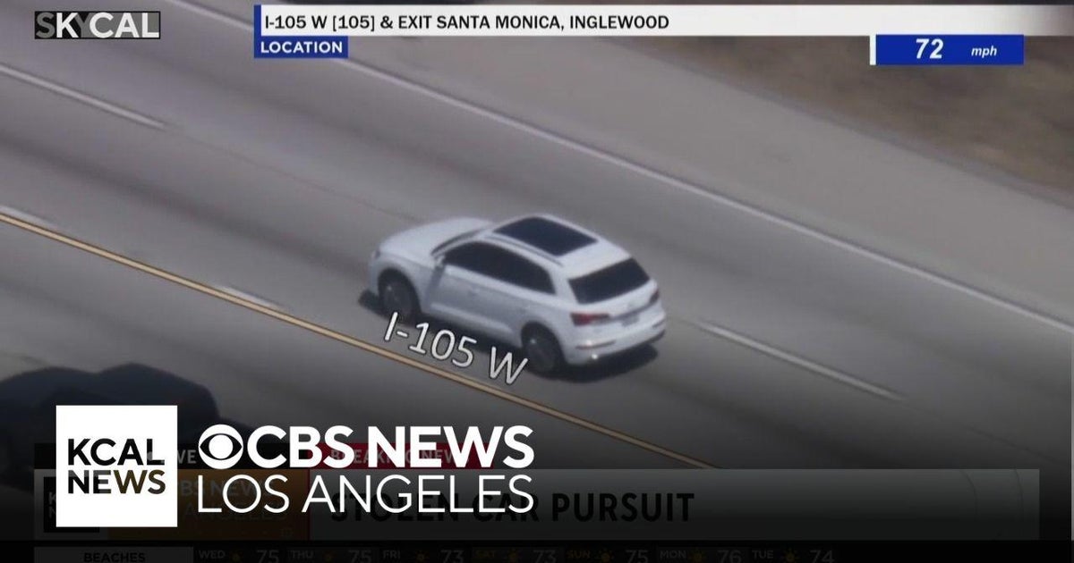 Stolen vehicle pursuit spans 2 counties with 2 different drivers - CBS ...