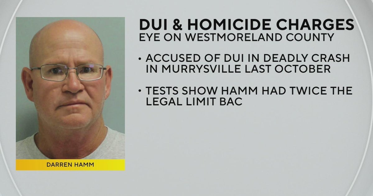 Pittsburgh-area man charged with homicide by vehicle while DUI - CBS ...