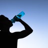 Man drinking water. Stay hydrated. 