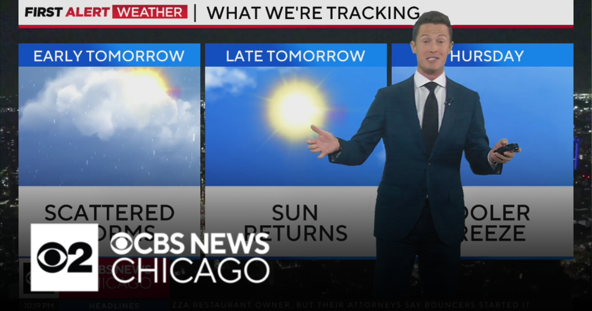 Scattered storms again early Wednesday - CBS Chicago