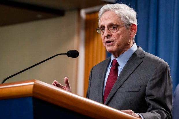 U.S. Attorney General Merrick Garland speaks during a press conference at the U.S. Department of Justice on June 27, 2024 in Washington, DC.