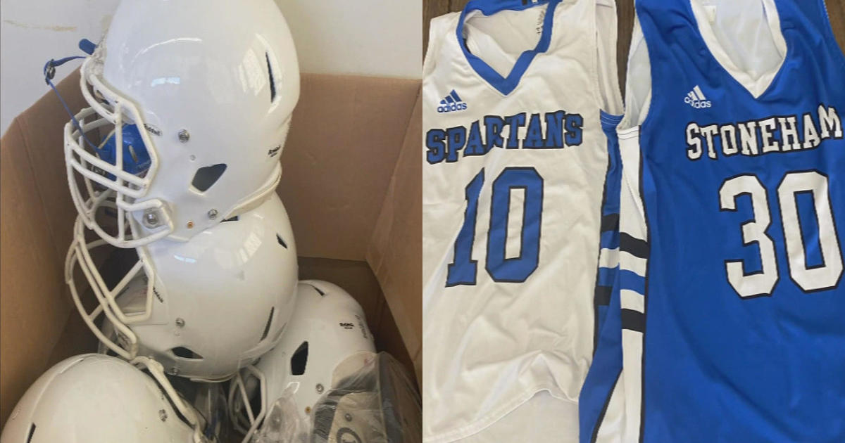 According to police, expensive sports equipment was stolen at an alumni event at a high school in Massachusetts