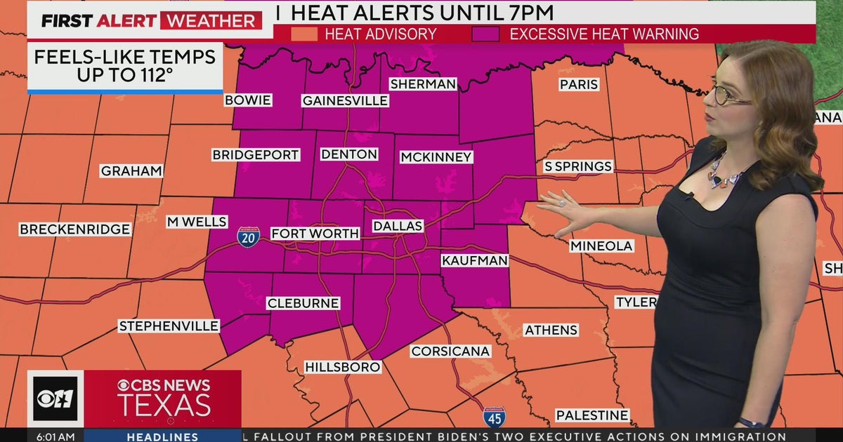 Heat alerts remain in place for North Texas - CBS Texas