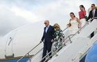 President Biden and First Lady Jill Biden, trailed by granddaughters Finnegan and Natalie, step off Air Force One upon arrival at McGuire Air Force Base in New Jersey on June 29, 2024. 