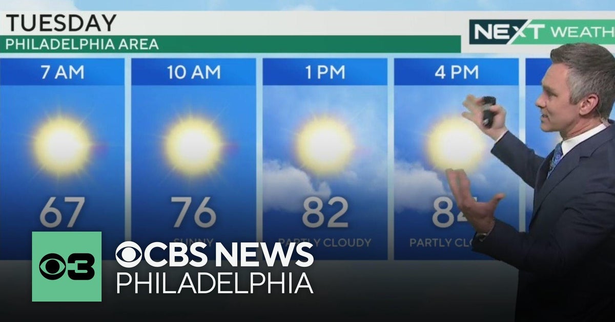 Mostly sunny, warmer Tuesday in Philadelphia region - CBS Philadelphia