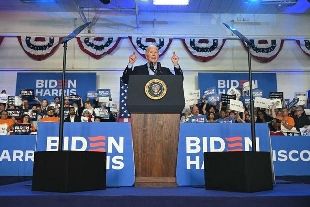 President Biden speaks during a campaign event in Madison, Wisconsin, on July 5, 2024. 