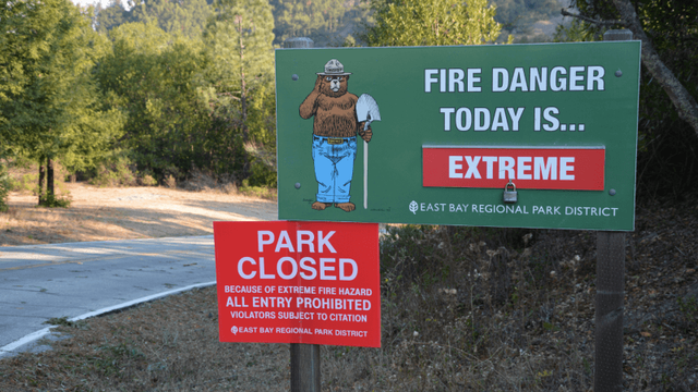 EBRP fire danger closure 