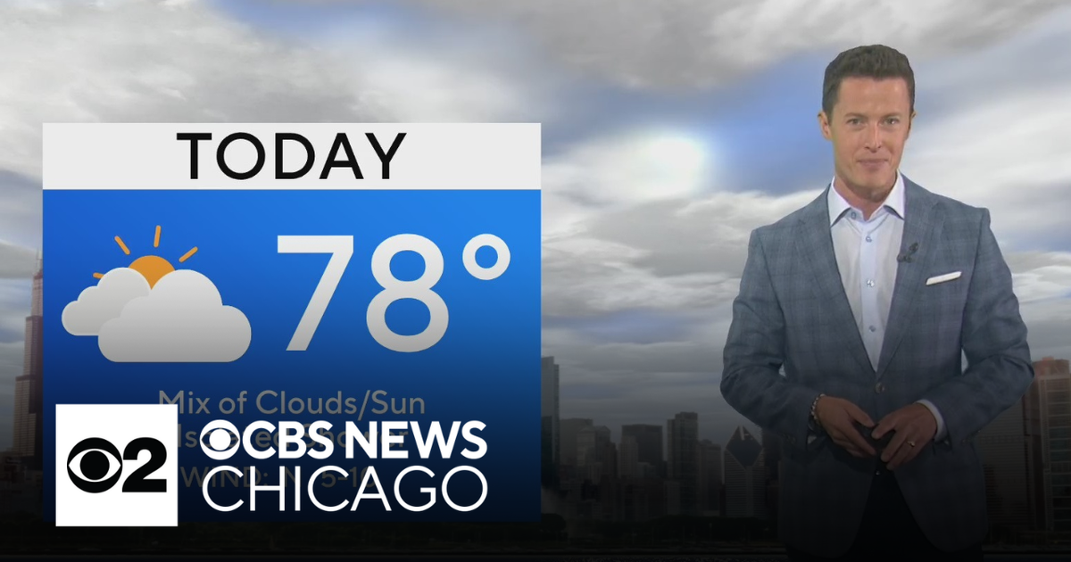 Mix of clouds, sun with chance of isolated shower in Chicago - CBS Chicago