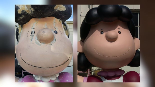 lucy statue before and after