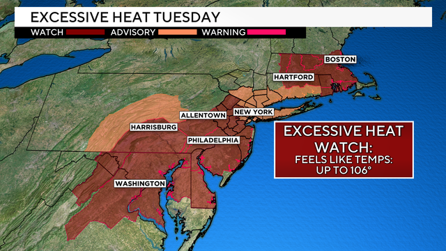 Excessive heat watch for the East Coast
