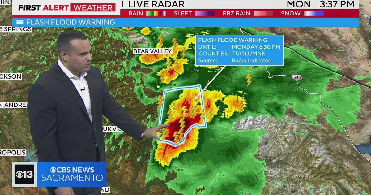 Flash flood warning in effect for part of Tuolumne County