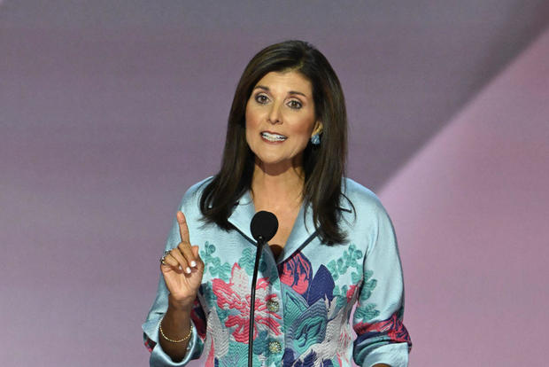 Nikki Haley speaks during the second day of the 2024 Republican National Convention at the Fiserv Forum in Milwaukee, Wisconsin, on July 16, 2024. 