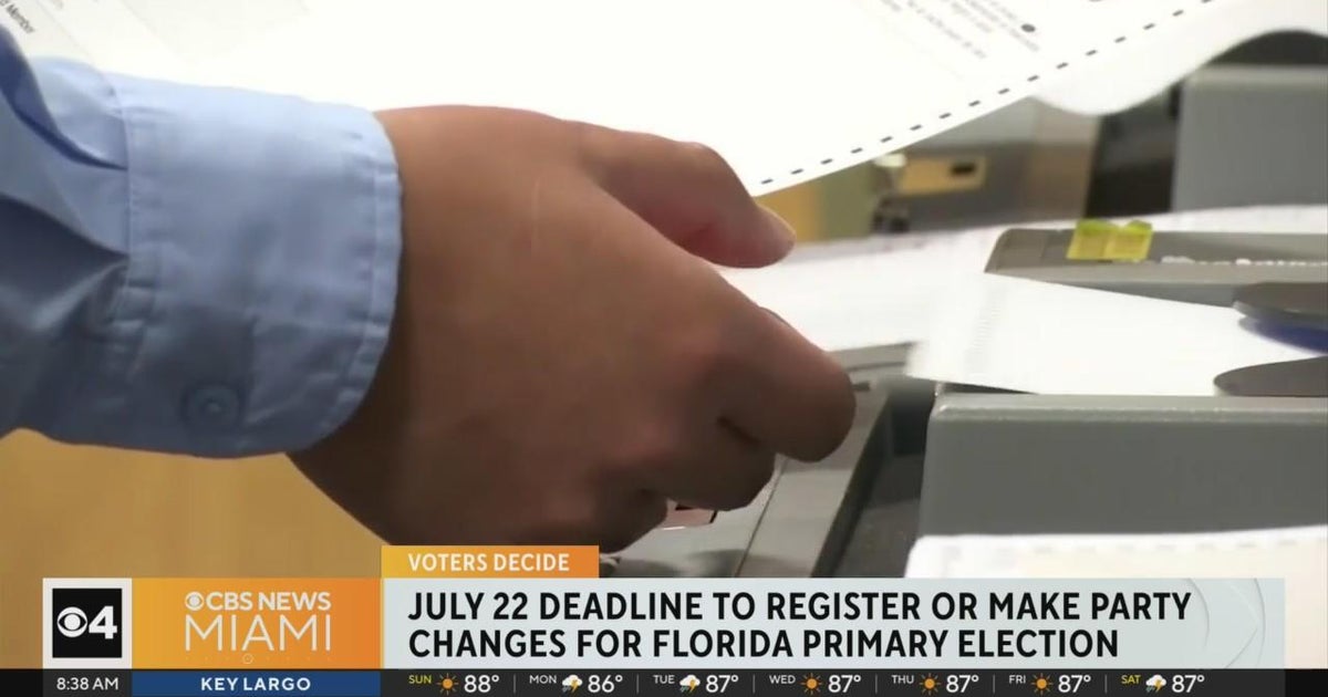 Florida voter registration deadline fast approaching CBS Miami