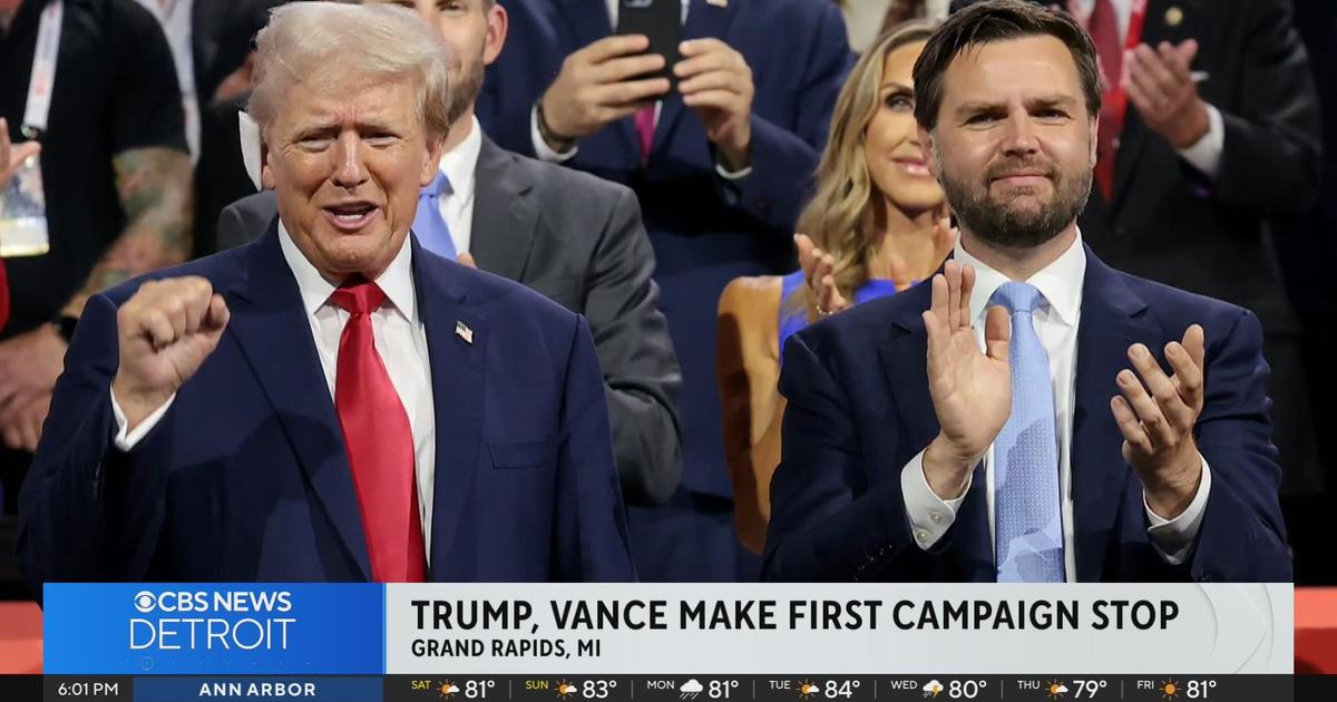 Donald Trump, JD Vance make first campaign stop in Michigan