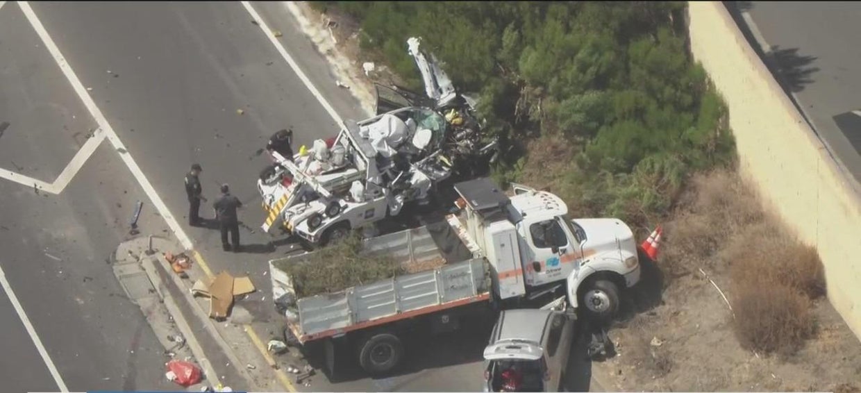 Caltrans worker dies after being hit by tow truck on 5 Freeway in San ...