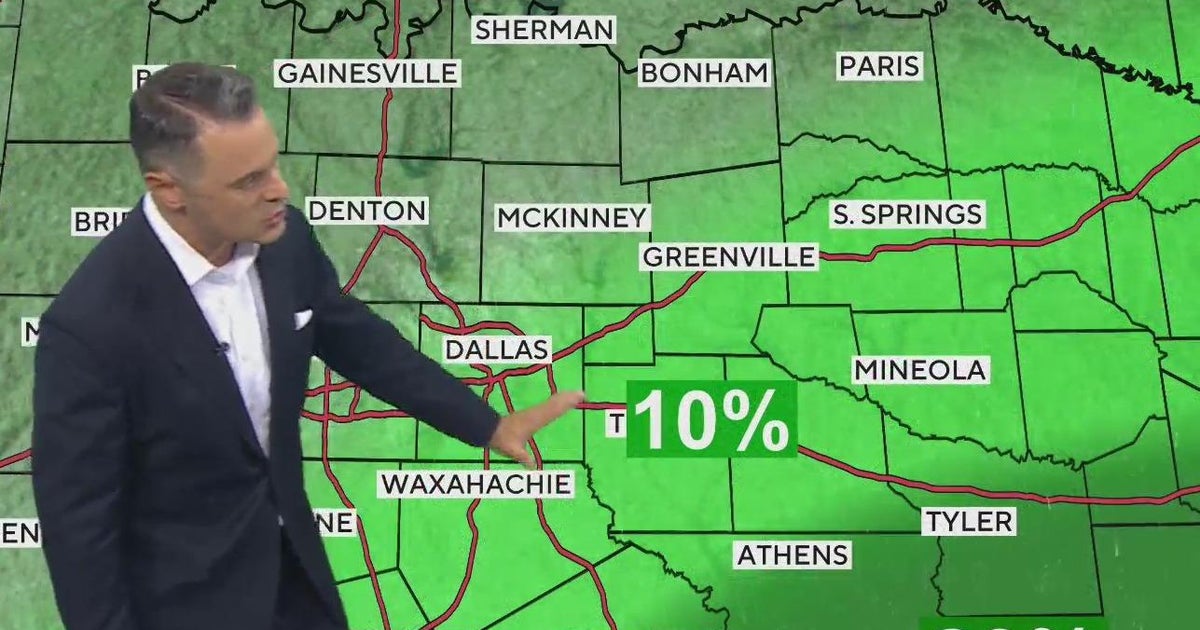 Rain chances possible for eastern North Texas counties - CBS Texas