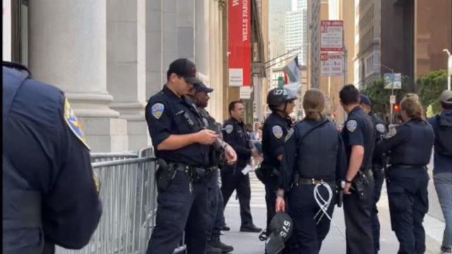 Police outside Israel Consulate General in San Francisco 