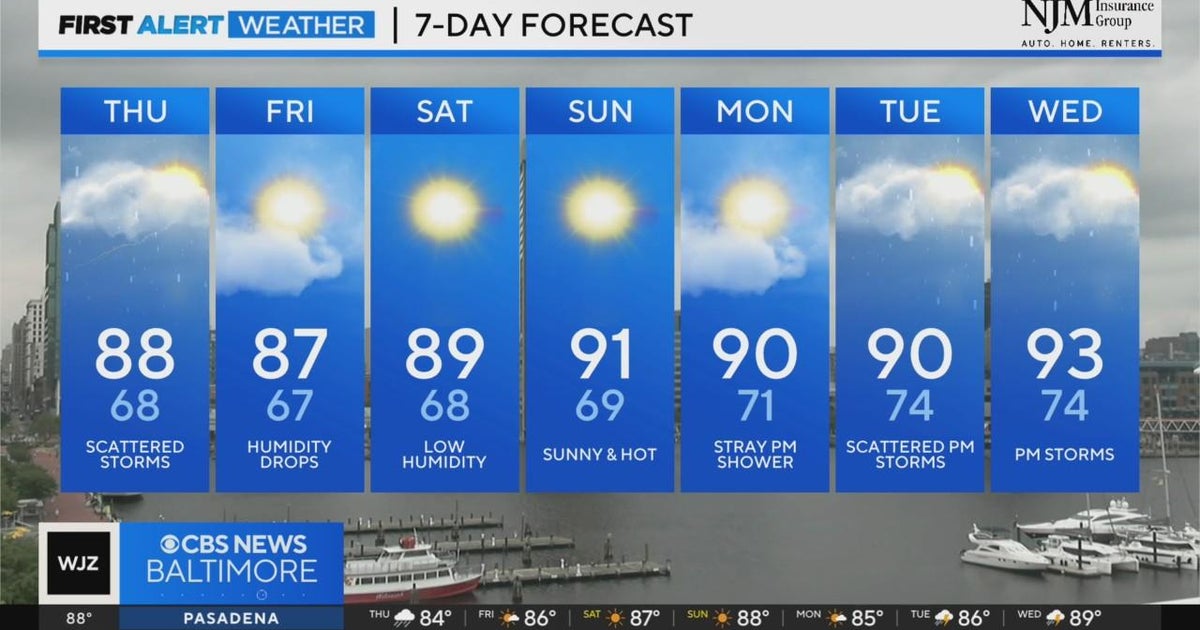 Rain continues ahead of dry, beautiful Maryland weekend - CBS Baltimore