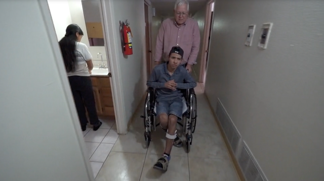 Wilson Juárez Hernández at Annunciation House in El Paso, Texas.