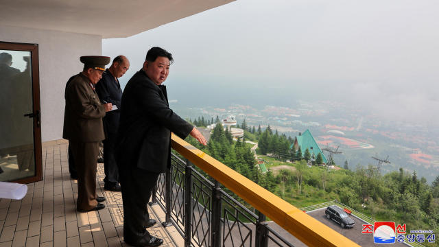 North Korean leader Kim Jong Un guides the Samjiyon City construction project 