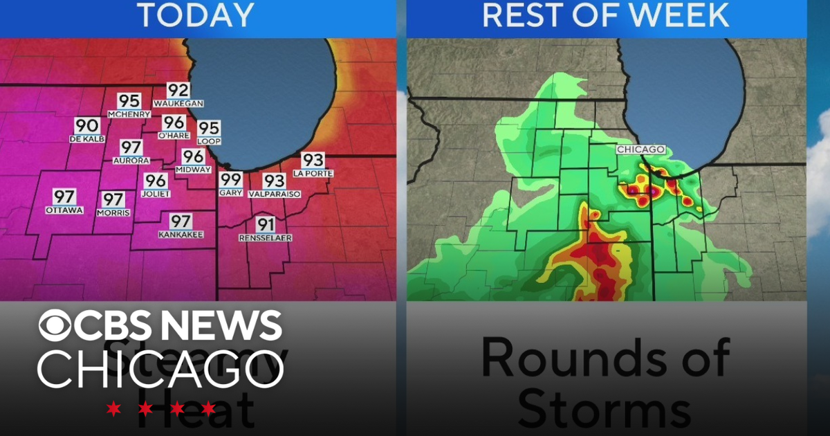 Two rounds of storms possible Wednesday in Chicago - CBS Chicago