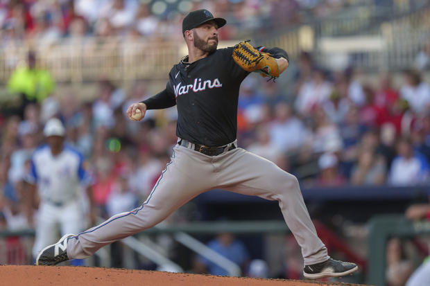 Marlins Braves Baseball 