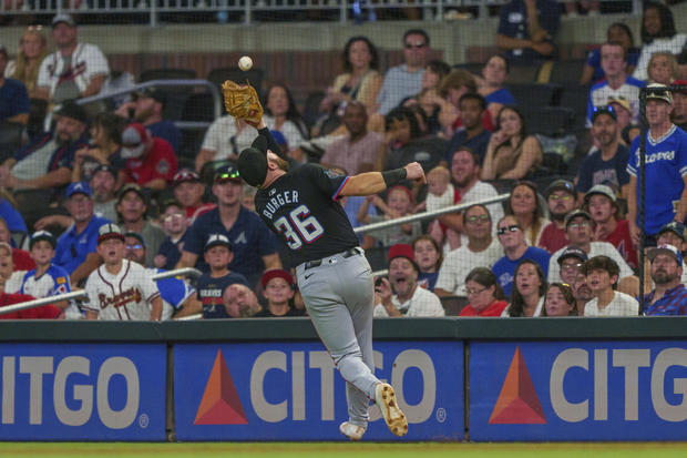 Marlins Braves Baseball 