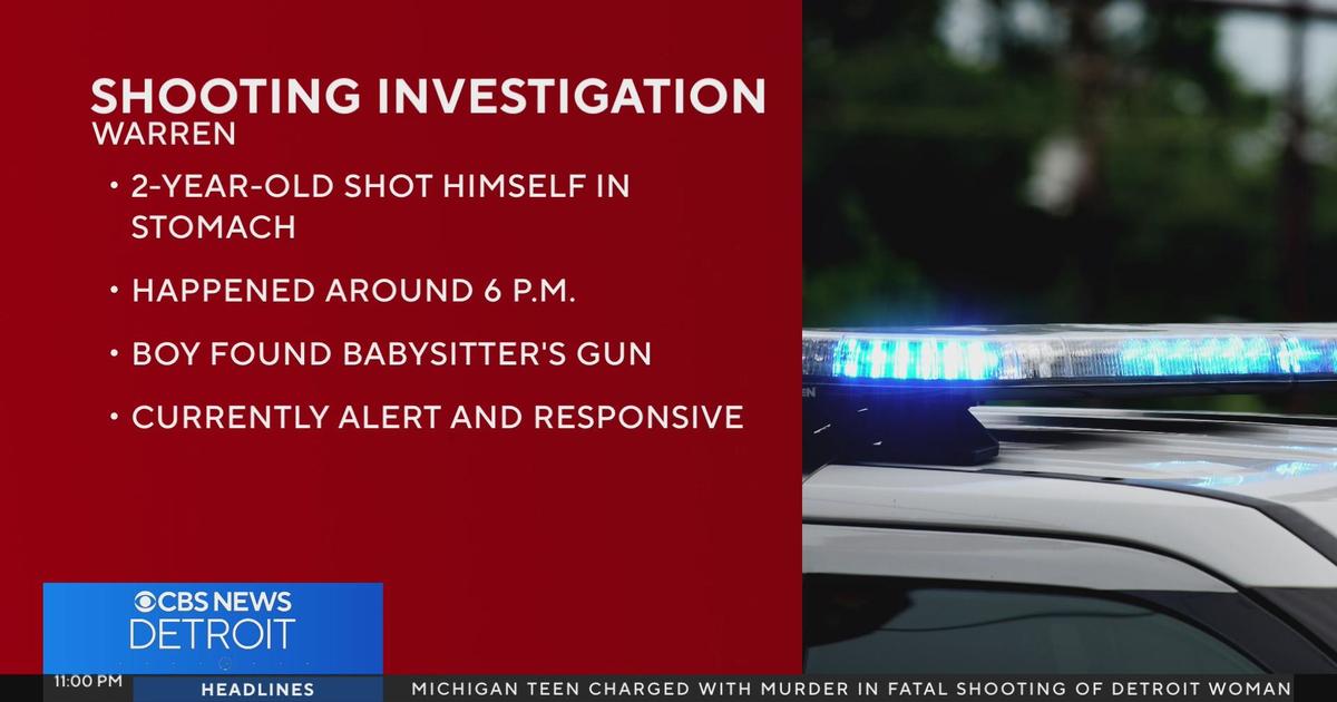 Warren toddler shoots himself with babysitter’s gun, police say