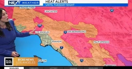Excessive heat warning impacts SoCal inland areas - CBS Los Angeles